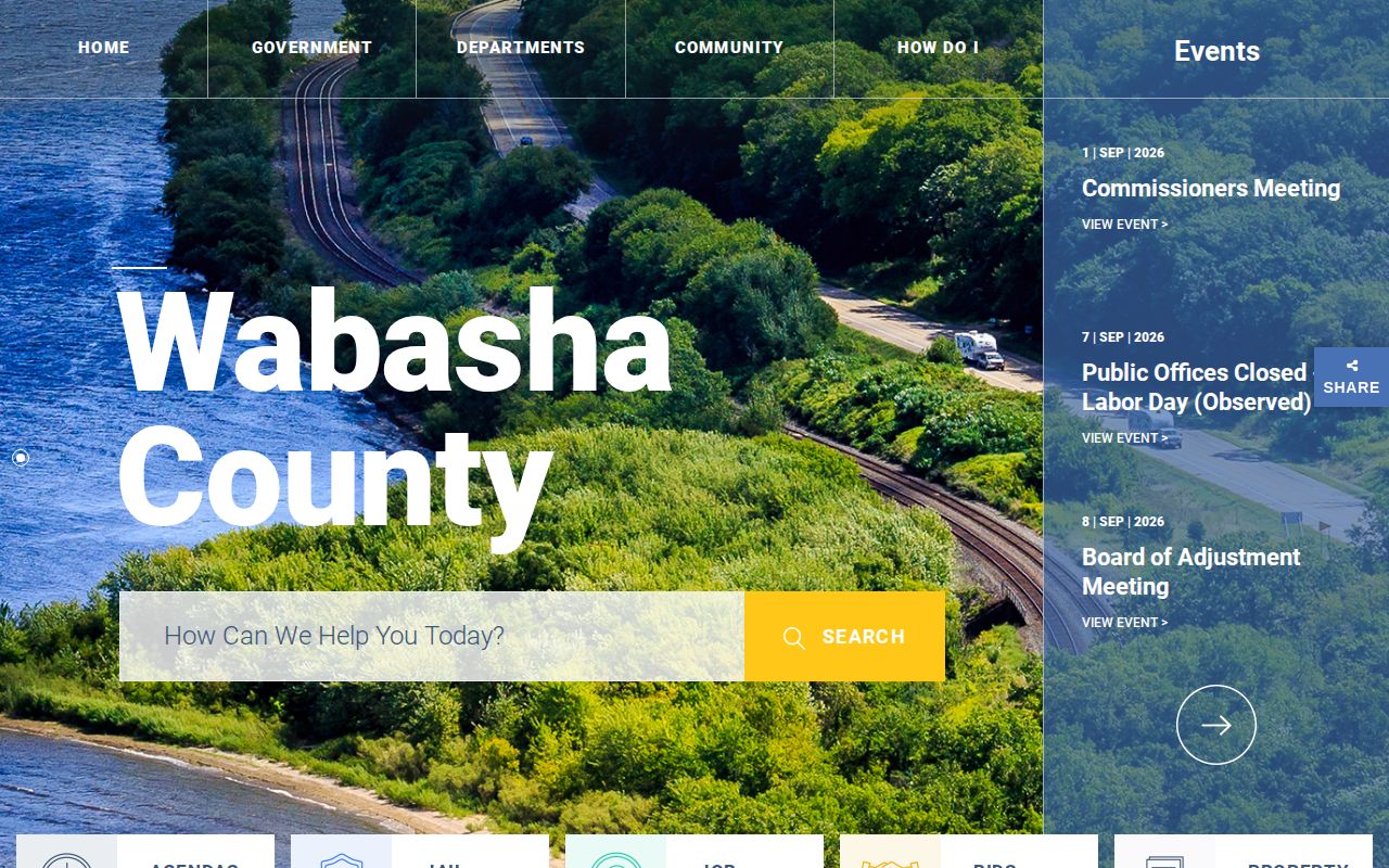 Wabasha County official custody-record navigation